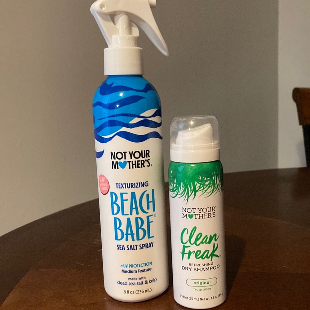Beach Babe Sea Salt Spray and Clean Freak Dry Shampoo Set - Blue and Green